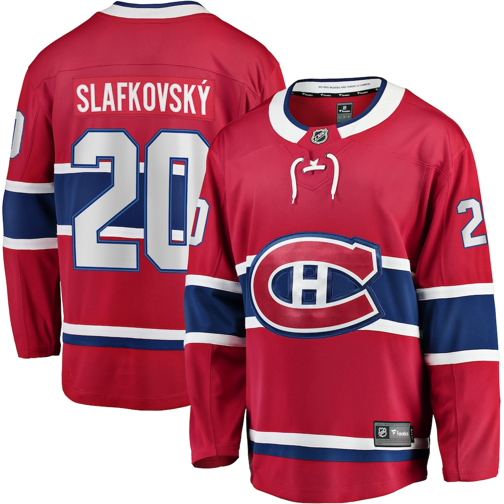 Men's Montreal Canadiens Juraj Slafkovsky Fanatics Red Breakaway Jersey