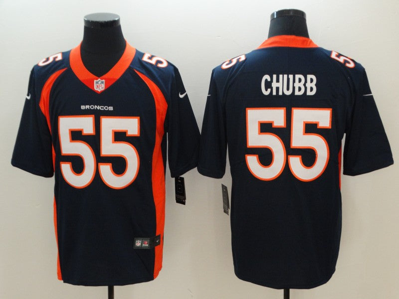 Men's Denver Broncos Bradley Chubb Navy Game Jersey