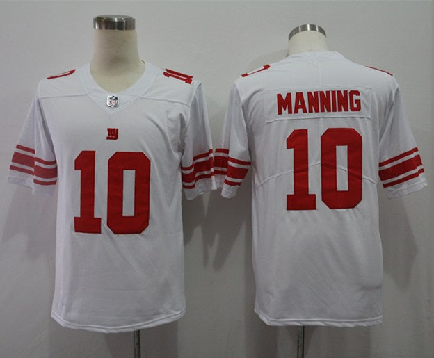 Men's New York Giants Eli Manning White Game Player Jersey