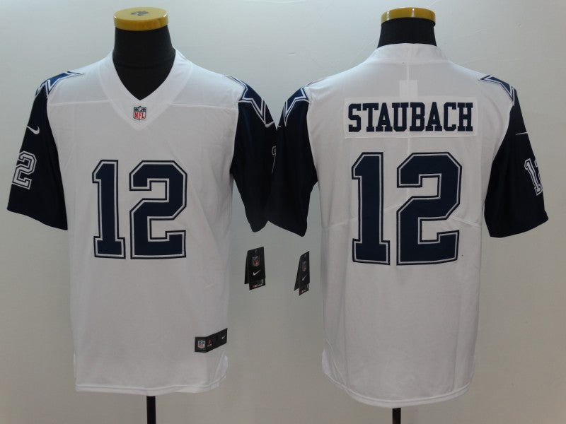 Men's Dallas Cowboys Roger Staubach White Game Jersey