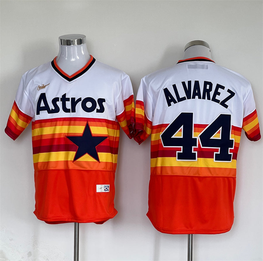 Men's Houston Astros Yordan Alvarez White Home Cooperstown Collection Player Jersey