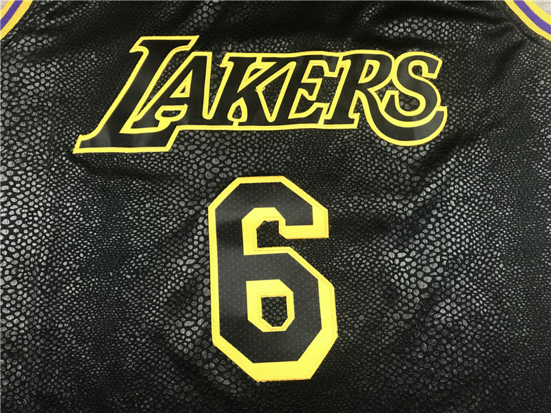 Men's Los Angeles Lakers LeBron James NBA Black Jersey
