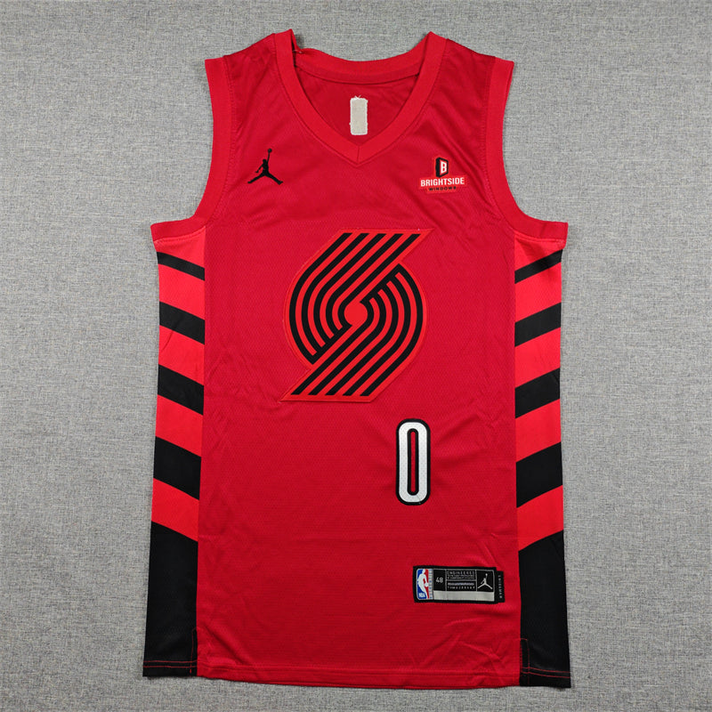 Men's Portland Trail Blazers Damian Lillard Red Swingman Jersey - Statement Edition