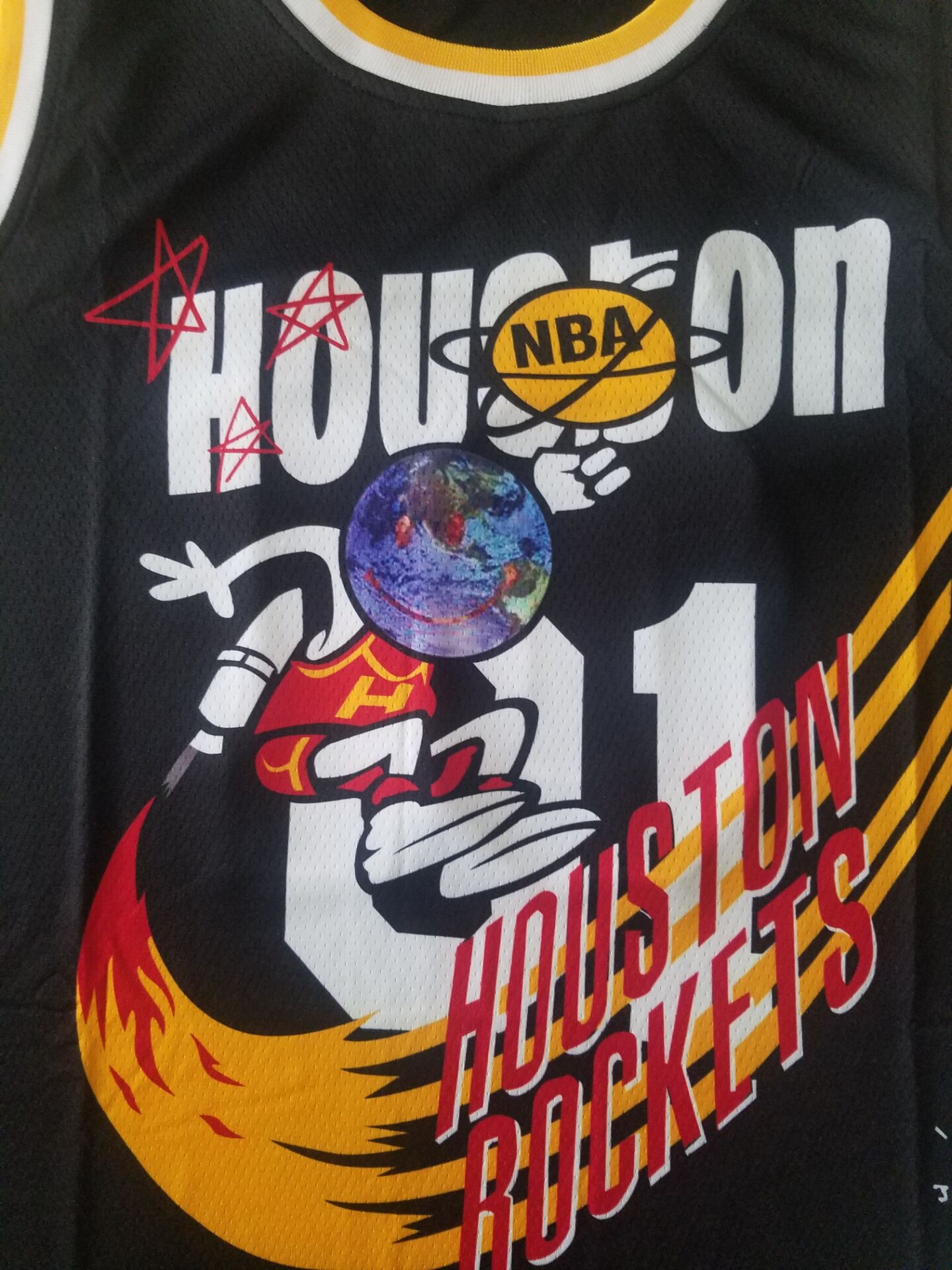 Men's Houston Rockets NBA Black Classics Jersey - Joint Edition