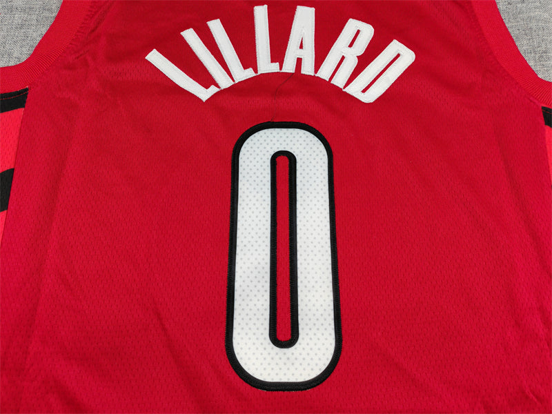 Men's Portland Trail Blazers Damian Lillard Red Swingman Jersey - Statement Edition