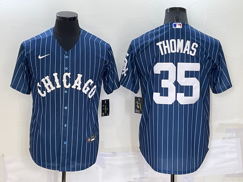 Men's Chicago White Sox Frank Thomas Blue Replica Baseball Jersey