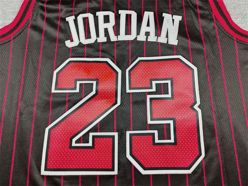 Men's Chicago Bulls Michael Jordan Black Swingman Player Jersey - Statement Edition