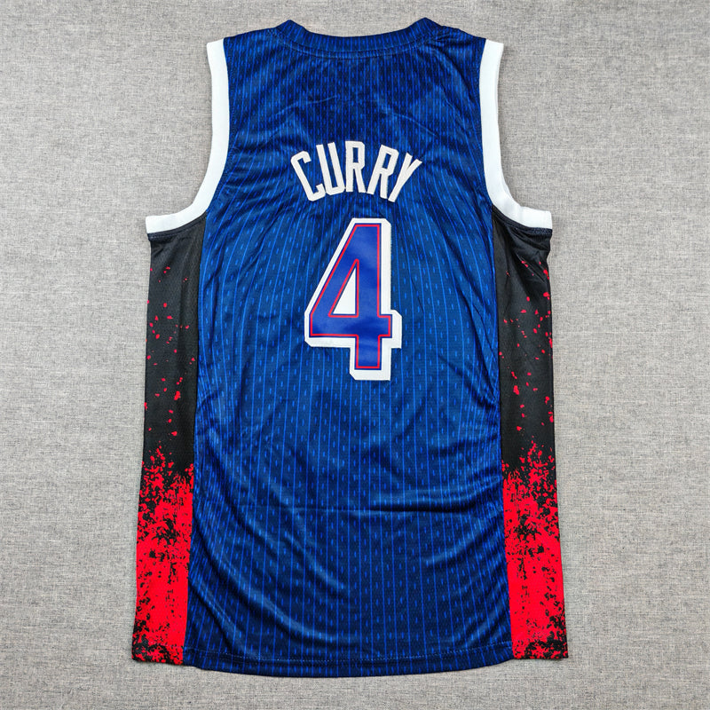 Men's 2024 USA Dream Team Stephen Curry Navy Authentic Player Jersey