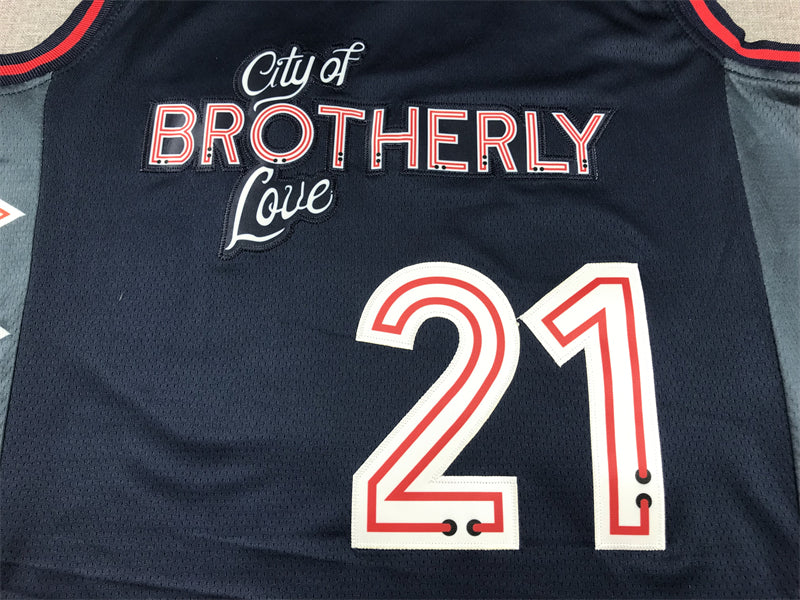 Men's Philadelphia 76ers Joel Embiid Navy 2023/24 Swingman Jersey - City Edition