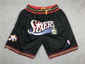 Men's Philadelphia 76ers Black 1999-00 Hardwood Classics Basketball Shorts