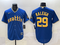 Men's Seattle Mariners Cal Raleigh Blue City Connect Limited Player Jersey