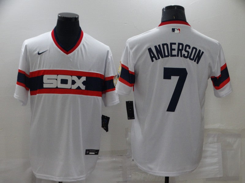 Men's Chicago White Sox Tim Anderson White Stitched Jersey