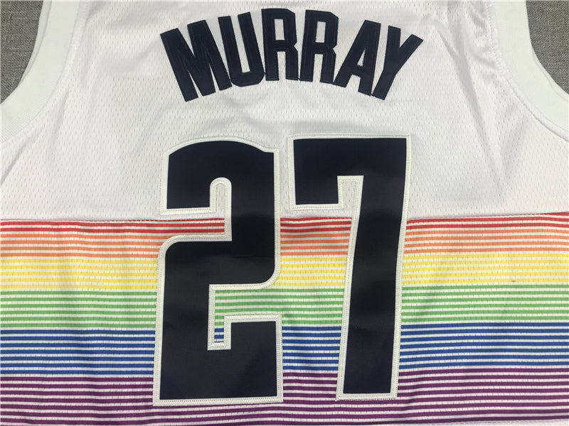Men's Denver Nuggets Jamal Murray NBA White Player Jersey