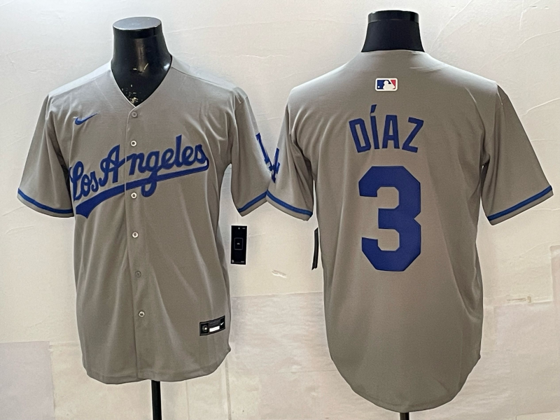 Men's Los Angeles Dodgers Edwin Diaz Gray Replica Jersey