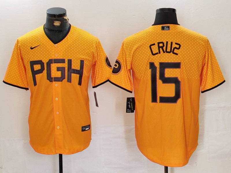 Men's Pittsburgh Pirates Oneil Cruz Gold City Connect Limited Player Jersey