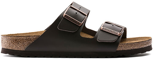 Birkenstock Arizona 51101 Natural Leather Dark Brown Fashion Slippers