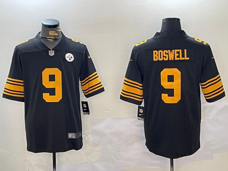 Men's Pittsburgh Steelers Chris Boswell Black Game Player Jersey