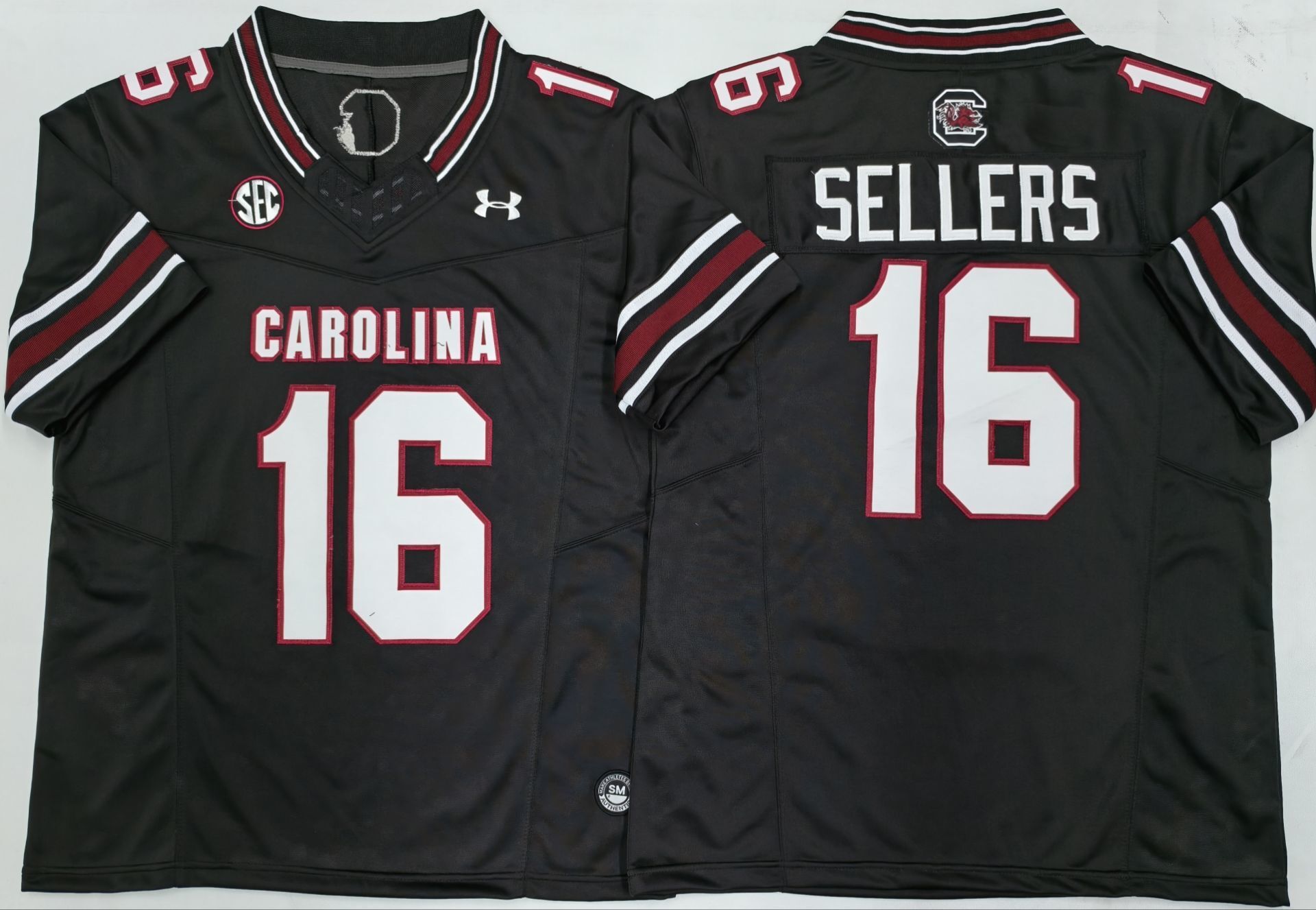 Men's South Carolina Gamecock LaNorris Sellers Black Player Game Jersey
