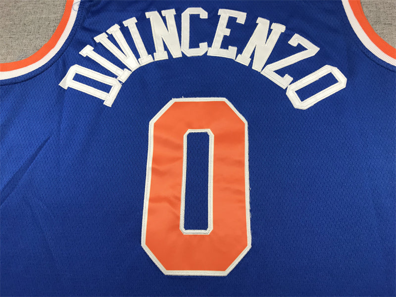 Men's New York Knicks Donte DiVincenzo Blue Swingman Jersey - Icon Edition