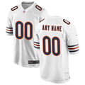 Men's Chicago Bears White Custom Game Jersey