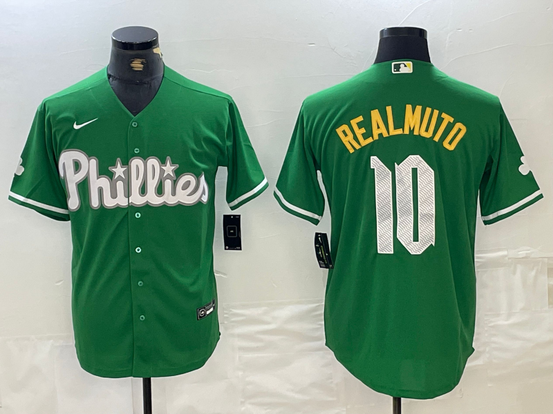 Men's Philadelphia Phillies J.T. Realmuto Green Replica Player Jersey