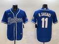 Men's Los Angeles Dodgers Roki Sasaki Royal Player Jersey
