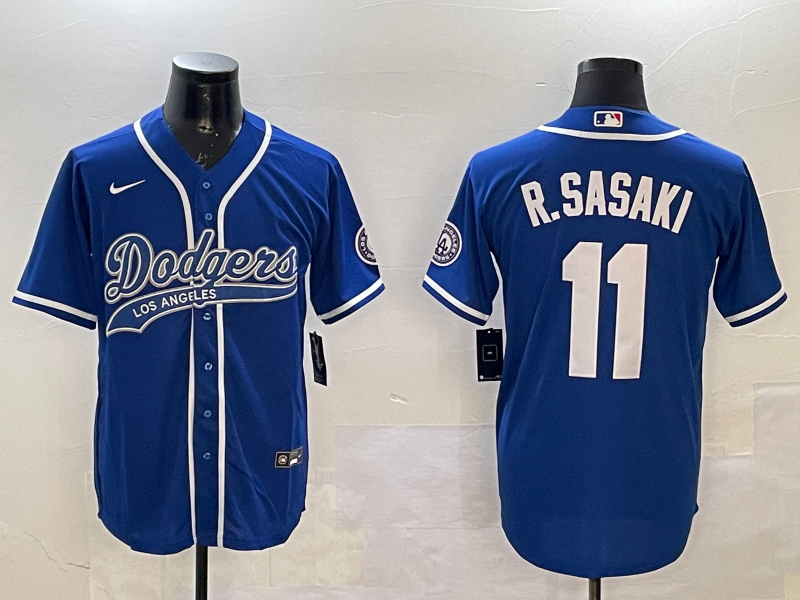 Men's Los Angeles Dodgers Roki Sasaki Royal Player Jersey