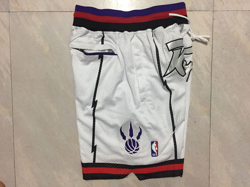 Men's Toronto Raptors White 1997-98 Hardwood Classics Basketball Shorts