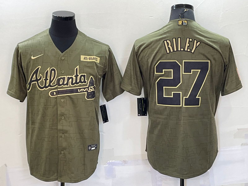Men's Atlanta Braves Austin Riley Brown Replica Player Jersey