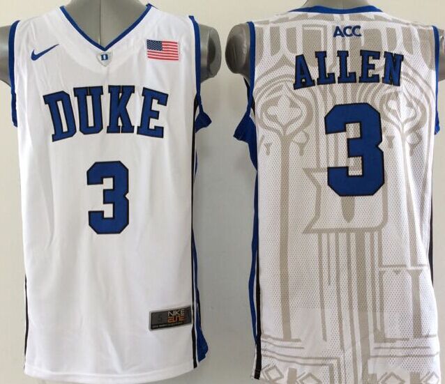 Men's Duke Blue Devils Grayson Allen White Player Game Jersey