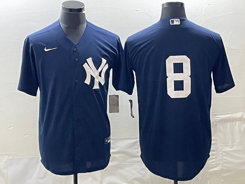 Men's New York Yankees Yogi Berra Navy Replica Player Name Jersey