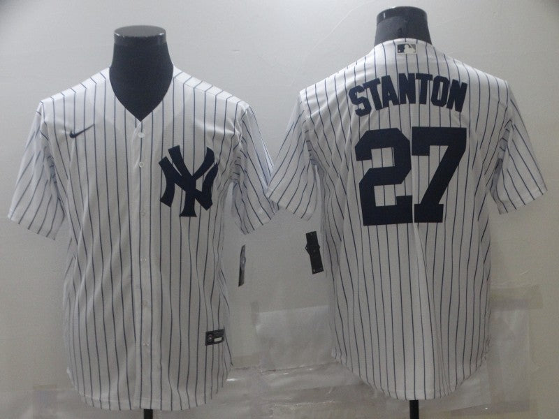 Men's New York Yankees Giancarlo Stanton White Replica Baseball Jersey