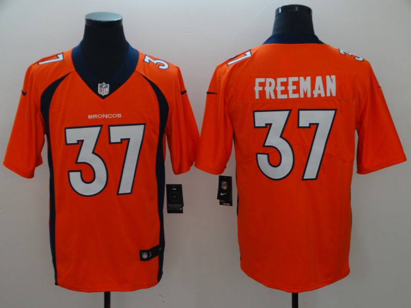 Men's Denver Broncos Royce Freeman Orange Game Jersey