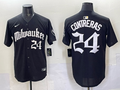 Men's Milwaukee Brewers William Contreras Black Replica Player Jersey
