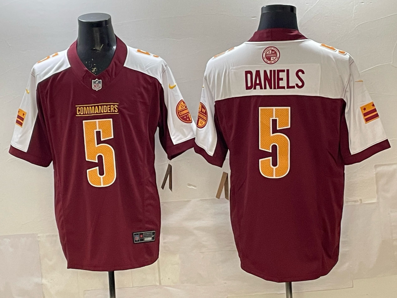 Men's Washington Commanders Jayden Daniels Burgundy Player Game Jersey