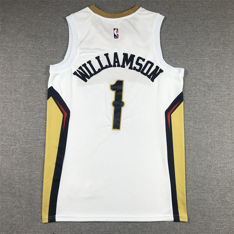 Men's New Orleans Pelicans Zion Williamson White Swingman Jersey