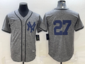 Men's New York Yankees Giancarlo Stanton Gray Replica Game Name Jersey