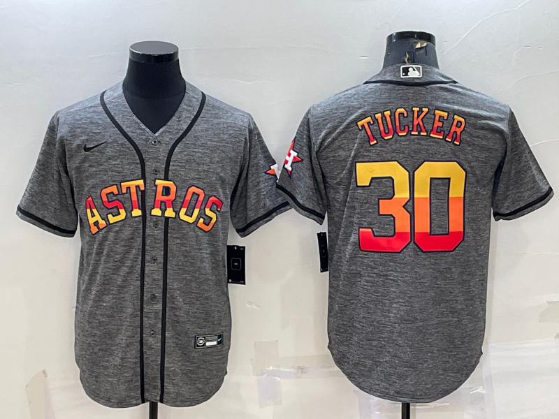 Men's Houston Astros Kyle Tucker Gray Replica Team Jersey