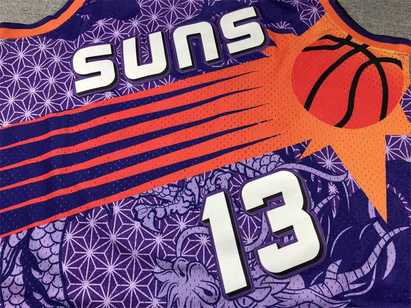Men's Phoenix Suns Steve Nash Purple Year of Dragon Edition Swingman Jersey