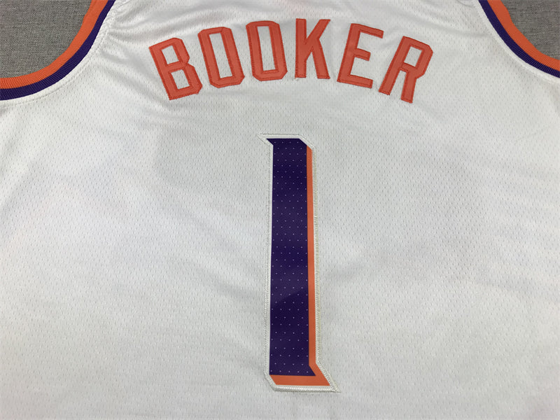Men's Phoenix Suns Devin Booker White 2023/24 Fast Break Replica Jersey - Association Edition