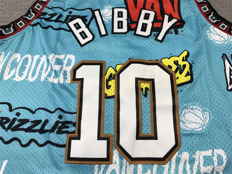 Men's Memphis Grizzlies Mike Bibby Blue Swingman Player Jersey - Graffiti Edition