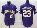 Men's LSU Tigers Luis Hernandez #23 Purple Replica Player Jersey