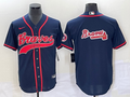 Men's Atlanta Braves Navy Replica Team Jersey Joint Edition