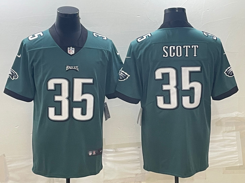 Men's Philadelphia Eagles Boston Scott Midnight Green Game Jersey