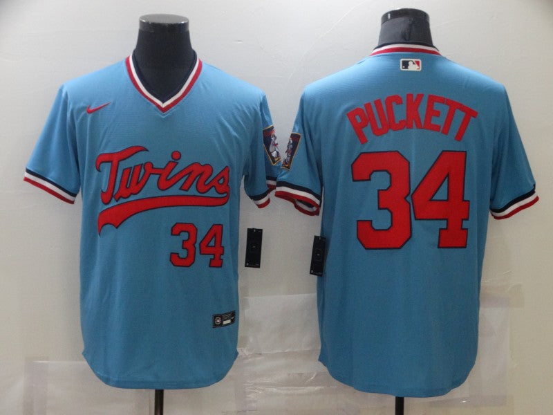 Men's Minnesota Twins Kirby Puckett Blue Replica Player Jersey