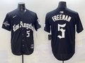 Men's Los Angeles Dodgers Freddie Freeman Black Team Game Player Jersey