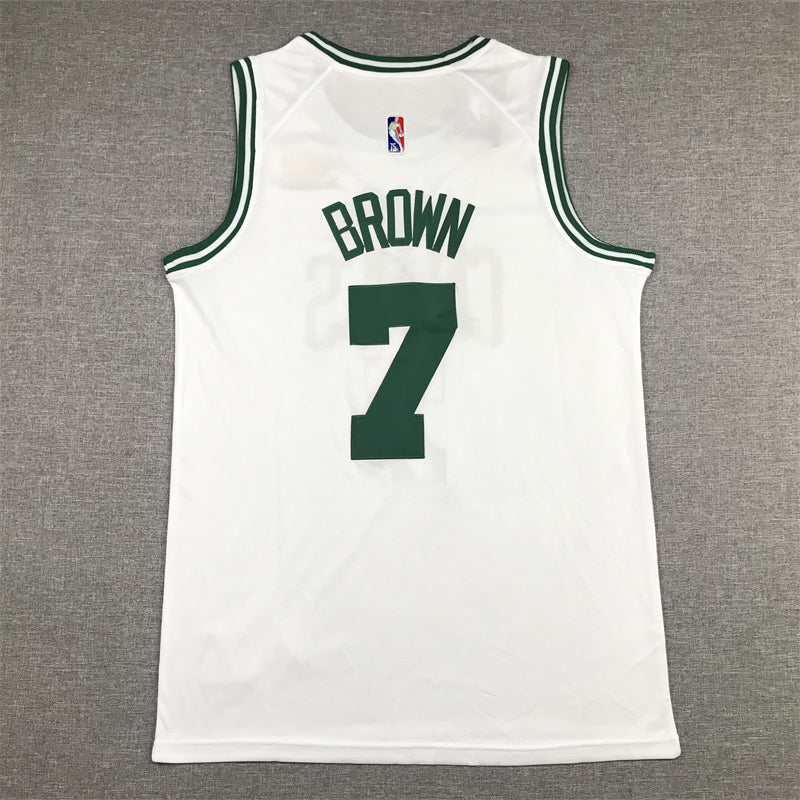 Men's Boston Celtics Jaylen Brown White 2022/23 Swingman Jersey - Association Edition