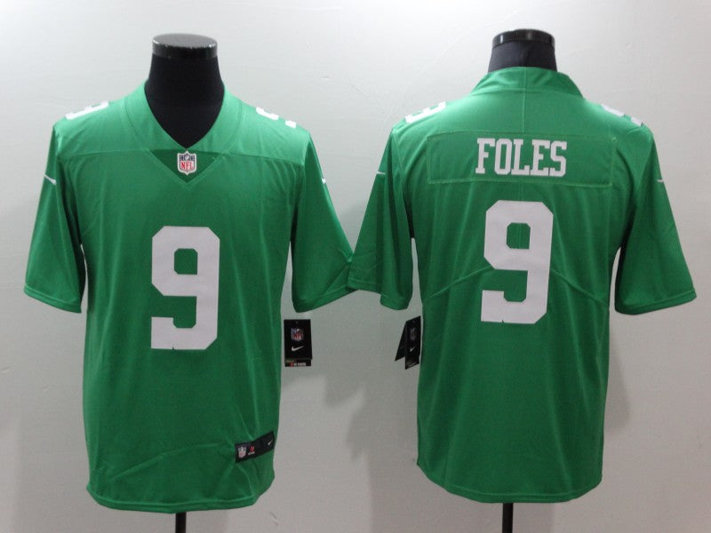 Men's Philadelphia Eagles Nick Foles Green Game Jersey