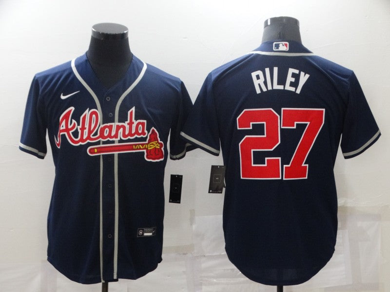 Men's Atlanta Braves Austin Riley Navy Replica Player Jersey