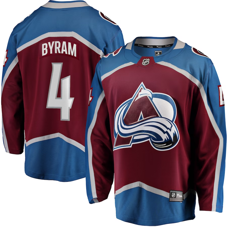 Men's Colorado Avalanche Bowen Byram Maroon Home Breakaway Player Jersey